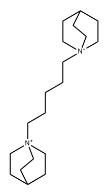1-Azoniabicyclo[2.2.2]octane, 1,1'-(1,5-pentanediyl)bis- 구조식 이미지