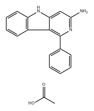 3-AMINO-1-PHENYL-5H-PYRIDO(4,3-B)INDOLEACETATE Structure