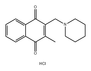 1,4-Naphthalenedione, 2-methyl-3-(1-piperidinylmethyl)-, hydrochloride (1:1) Structure