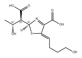 2-Thiazoleacetic acid, 4-carboxy-2,5-dihydro-5-(4-hydroxybutylidene)-α-[(1R)-1-hydroxyethyl]-, (αS,2S,5Z)- Structure