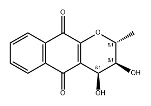(2R)-3,4-Dihydro-3β,4β-dihydroxy-2α-methyl-2H-naphtho[2,3-b]pyran-5,10-dione 구조식 이미지