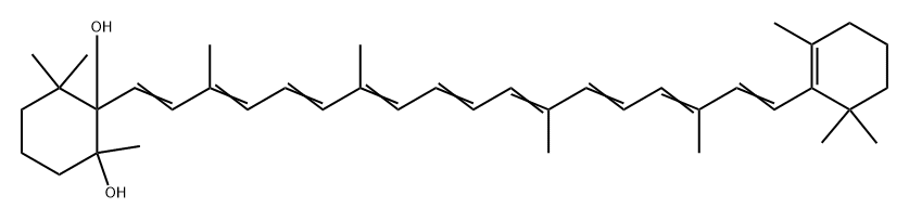 5,6-디히드로-5,6-디히드록시-β,β-카로틴 구조식 이미지