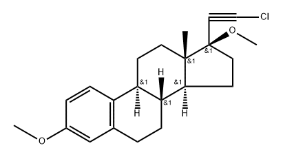 (8S,9S,13S,14S)-17-(2-chloroethynyl)-3,17-dimethoxy-13-methyl-7,8,9,11 ,12,14,15,16-octahydro-6H-cyclopenta[a]phenanthrene 구조식 이미지