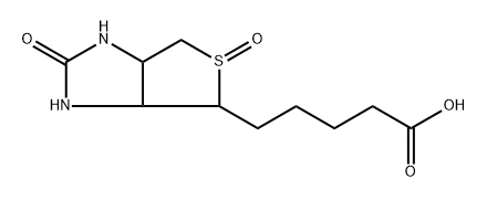 5-(5-Oxido-2-oxohexahydro-1H-thieno[3,4-d]imidazol-4-yl)pentanoic acid 구조식 이미지