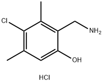 2-(aminomethyl)-4-chloro-3,5-dimethylphenol hydrochloride Structure