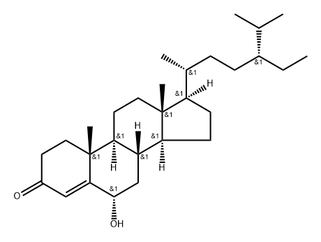 6α-Hydroxystigmast-4-en-3-one Structure