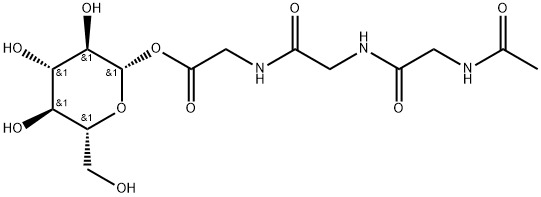 1-O-(N-acetylglycylglycylglycyl)-β-D-glucopyranose Structure