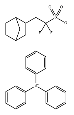 Triphenylsulfonium salt with α,α-difluorobicyclo[2.2.1]heptane-2-ethanesulfonic acid (1:1) Structure