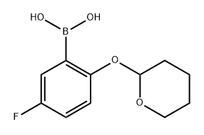 5-Fluoro-2-hydroxyphenylboronic acid thp ether 구조식 이미지