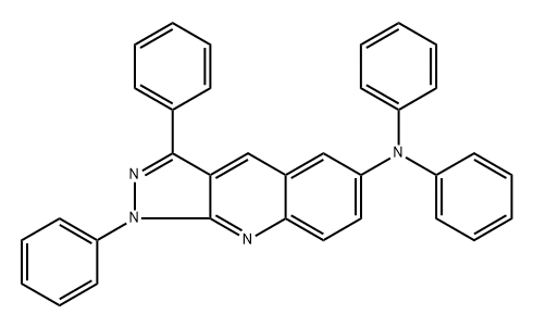 N,N,1,3-Tetraphenyl-1H-pyrazolo[3,4-b]quinolin-6-amine Structure