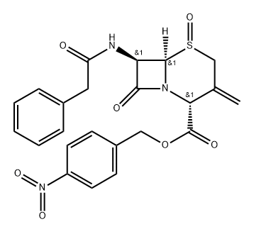 (1S,4R,6R,7R)-(4-nitrophenylmethyl)3-methylene-1-oxo-7-phenylacetamido-cepham-4-carboxylateido-penam-3-carboxylate 구조식 이미지
