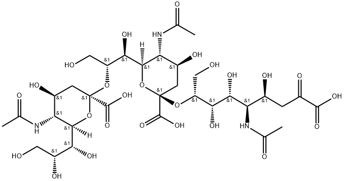 N-Acetylneuraminic Acid Trimer alpha(2-8) Structure