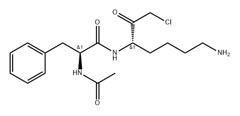 아세틸페닐-알라닐-라이신클로로메틸케톤 구조식 이미지