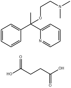 Butanedioic acid, compd. with (+)-N,N-dimethyl-2-[1-phenyl-1-(2-pyridinyl)ethoxy]ethanamine (1:1) (9CI) Structure