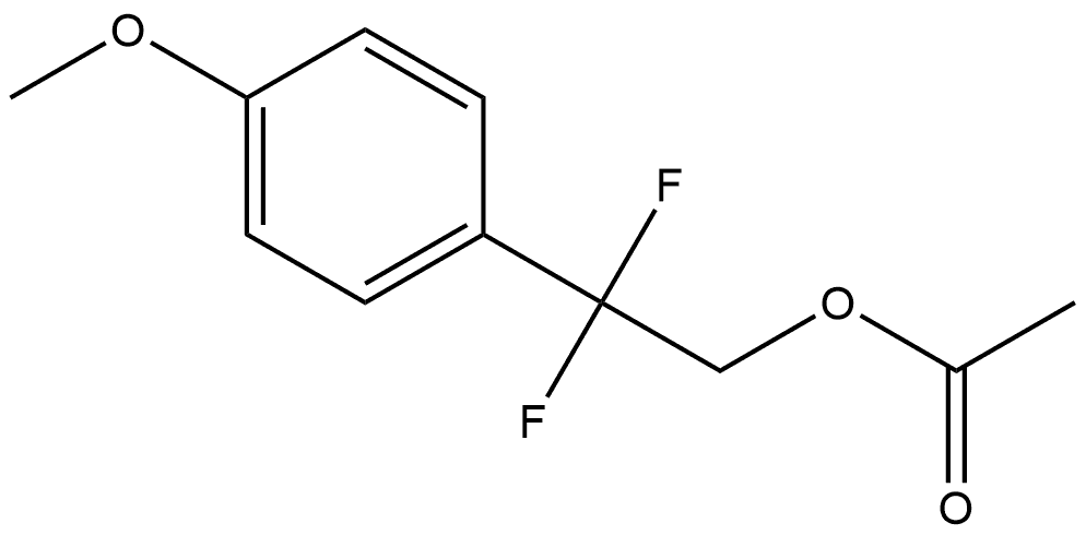 Benzeneethanol, β,β-difluoro-4-methoxy-, 1-acetate 구조식 이미지