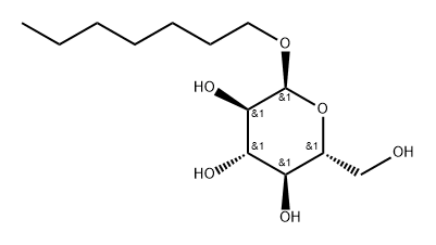 α-D-Glucopyranoside, heptyl Structure