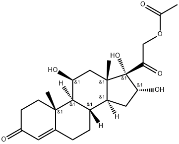 Pregn-4-ene-3,20-dione, 21-(acetyloxy)-11,16,17-trihydroxy-, (11β,16α)- (9CI) Structure
