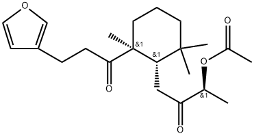 8-Acetoxy-15,16-epoxy-8,9-secolabda-13(16),14-diene-7,9-dione 구조식 이미지