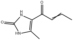 1,3-Dihydro-4-methyl-5-(1-oxo-2-buten-1-yl)-2H-imidazol-2-one Structure