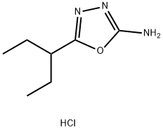 5-(pentan-3-yl)-1,3,4-oxadiazol-2-amine hydrochloride Structure