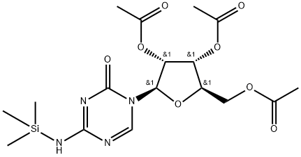 1,3,5-tri-O-acetyl-2-[2-oxo-4-(triMethylsilanyl-aMino)-2H-[1,3,5] triazin-1-yl]-β-D-ribofuranose Structure