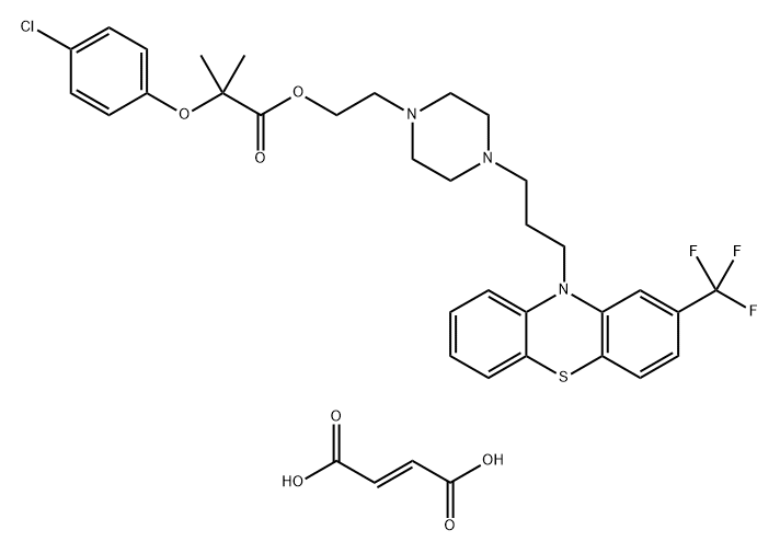 플루페나진4-클로로페녹시이소부티레이트에스테르 구조식 이미지