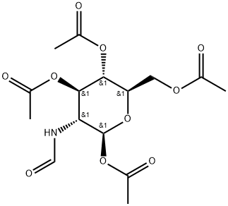 1,3,4,6-Tetra-O-acetyl-2-desoxy-2-formamido-β-D-glucose Structure