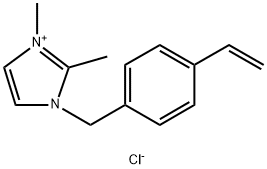 3-[(4-ethenylphenyl)methyl]-1,2-dimethyl-1H-Imidazolium chloride Structure