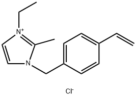 3-[(4-ethenylphenyl)methyl]-1-ethyl-2-methyl-1H-Imidazolium chloride (1:1) Structure