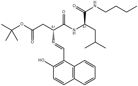 D-Leucinamide, [N(E)]-N-[(2-hydroxy-1-naphthalenyl)methylene]-D-α-aspartyl-N-butyl-, 1,1-dimethylethyl ester Structure