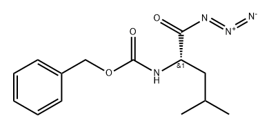 Carbamic acid, N-[(1S)-1-(azidocarbonyl)-3-methylbutyl]-, phenylmethyl ester Structure