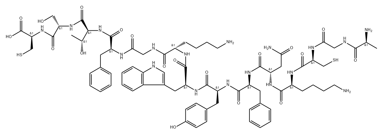 somatostatin 14, Tyr(7)-Gly(10)- Structure