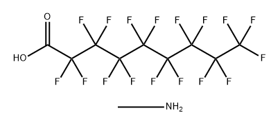 Nonanoic acid, heptadecafluoro-, compd. with methanamine (1:1) (9CI) Structure