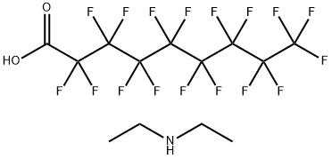 Nonanoic acid, 2,2,3,3,4,4,5,5,6,6,7,7,8,8,9,9,9-heptadecafluoro-, compd. with N-ethylethanamine (1:1) Structure