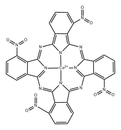 Cobalt, [1,8,15,22-tetranitro-29H,31H-phthalocyaninato(2-)-κN29,κN30,κN31,κN32]-, (SP-4-1)- 구조식 이미지