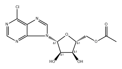 H-?Purine, 9-?(5-?O-?acetyl-?β-?D-?ribofuranosyl)?-?6-?chloro- Structure