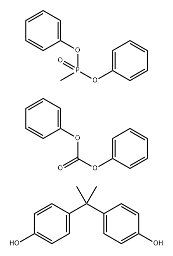 Carbonicacid,diphenylester,polymerwithdiphenylP-methylphosphonateand4,4'-(1-methylethylidene)bis[phenol] Structure