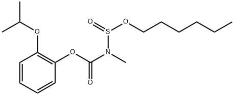 Carbamic acid, [(hexyloxy)sulfinyl]methyl-, 2-(1-methylethoxy)phenyl ester (9CI) Structure