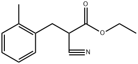 Benzenepropanoic acid, α-cyano-2-methyl-, ethyl ester 구조식 이미지
