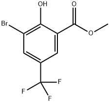 Methyl 3-bromo-2-hydroxy-5-(trifluoromethyl)benzoate Structure