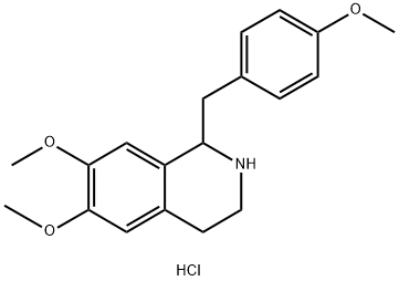 Isoquinoline, 1,2,3,4-tetrahydro-6,7-dimethoxy-1-[(4-methoxyphenyl)methyl]-, hydrochloride (1:1) 구조식 이미지
