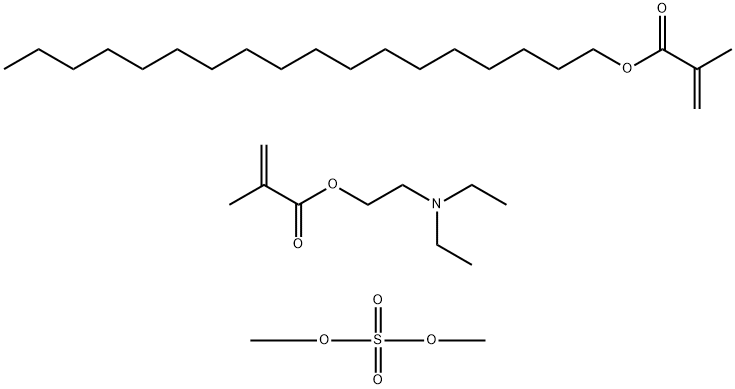 2-프로펜산,2-메틸-,2-(디에틸아미노)에틸에스테르,옥타데실2-메틸-2-프로페노에이트중합체,compd.디메틸설페이트 구조식 이미지