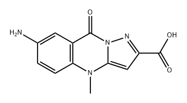 7-amino-4-methyl-9-oxo-4,9-dihydropyrazolo[5,1-b]quinazoline-2-carboxylic acid Structure