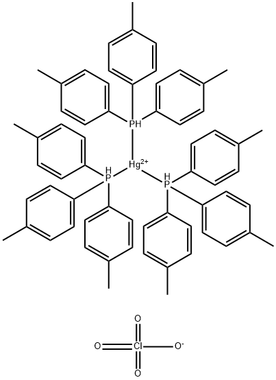 Mercury(2+), tris[tris(4-methylphenyl)phosphine]-, diperchlorate (9CI) Structure