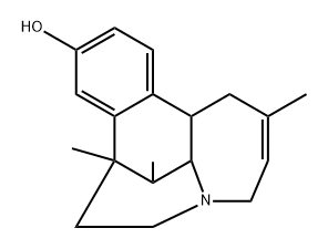 5,7-ethano-4,5,5a,6,7,11b-hexahydro-2,6,7-trimethyl-1H-benzo(g)homoquinolin-9-ol 구조식 이미지