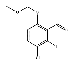 3-Chloro-2-fluoro-6-(methoxymethoxy)benzaldehyde Structure
