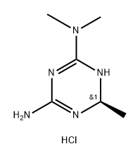 1,3,5-Triazine-2,4-diamine, 1,6-dihydro-N2,N2,6-trimethyl-, hydrochloride (1:), (6S)- Structure