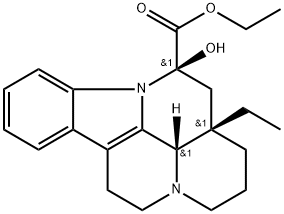 ethyl (41S,12R,13aS)-13a-ethyl-12-hydroxy-2,3,41,5,6,12,13,13a-octahydro-1H-indolo[3,2,1-de]pyrido[3,2,1-ij][1,5]naphthyridine-12-carboxylate 구조식 이미지