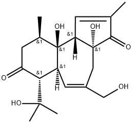 (3aR)-3a,4,6aα,7,9,10,10a,10bβ-Octahydro-3aα,10aβ-dihydroxy-5-hydroxymethyl-7α-(1-hydroxy-1-methylethyl)-2,10β-dimethylbenz[e]azulene-3,8-dione 구조식 이미지