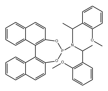 Dinaphtho[2,1-d:1',2'-f][1,3,2]dioxaphosphepin-4-amine, N,N-bis[(1S)-1-(2-methoxyphenyl)ethyl]-, (11bR)- Structure